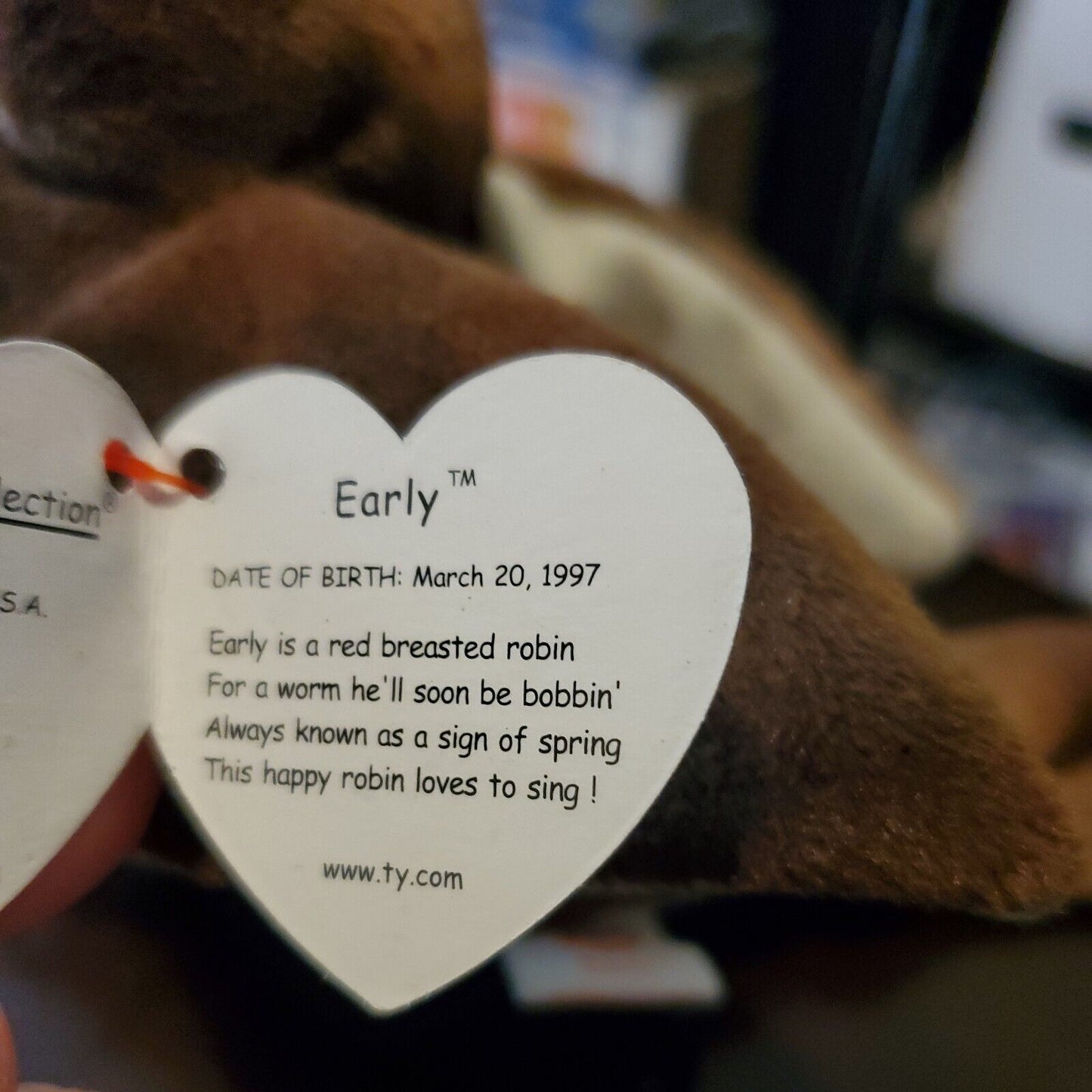 Ty Beanie Baby "Early" the early bird NWT 1997 D1