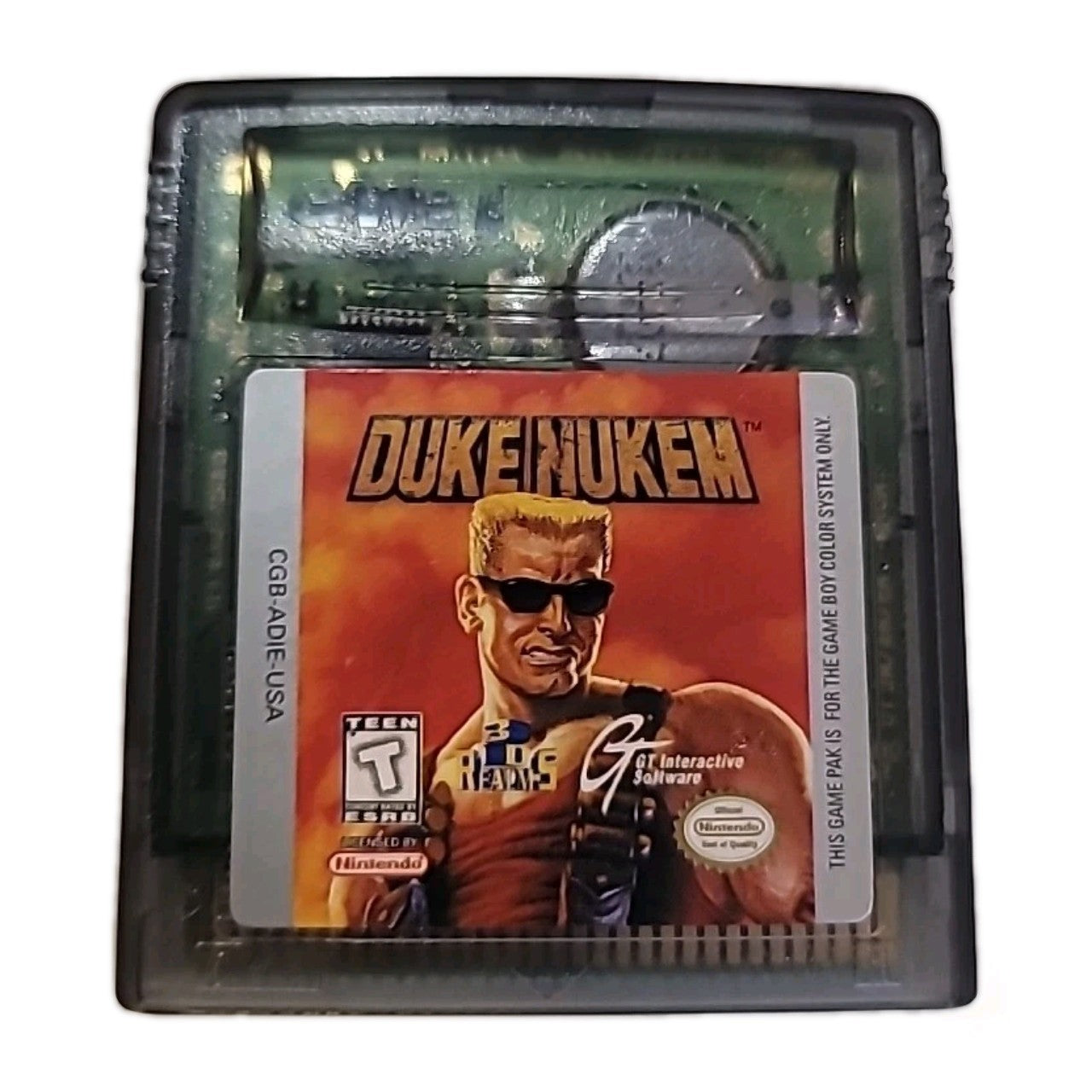 Duke Nukem (Nintendo Game Boy Color, 1999) Cartridge Tested