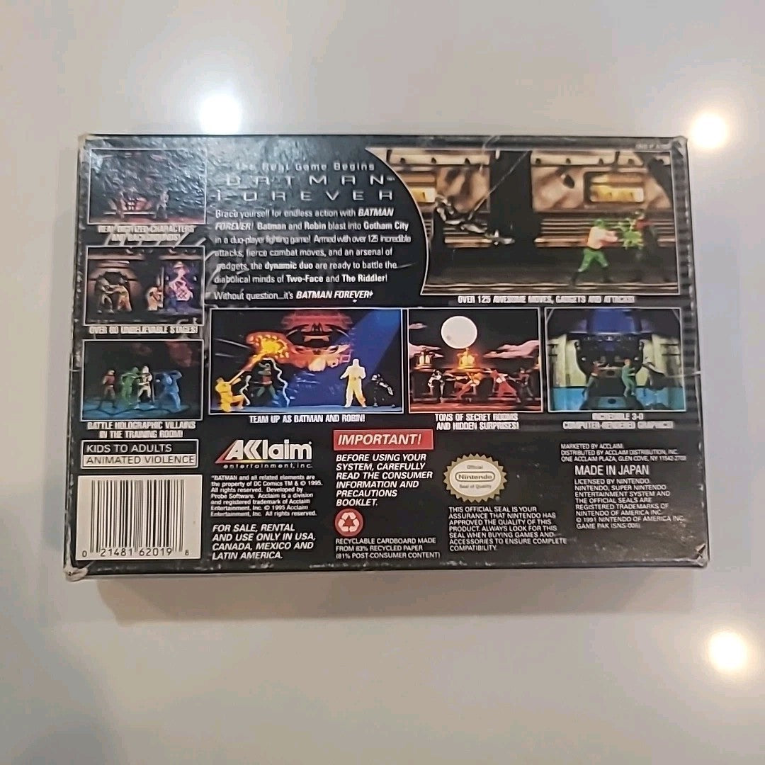 Batman Forever (Super Nintendo SNES) Complete in Box CIB