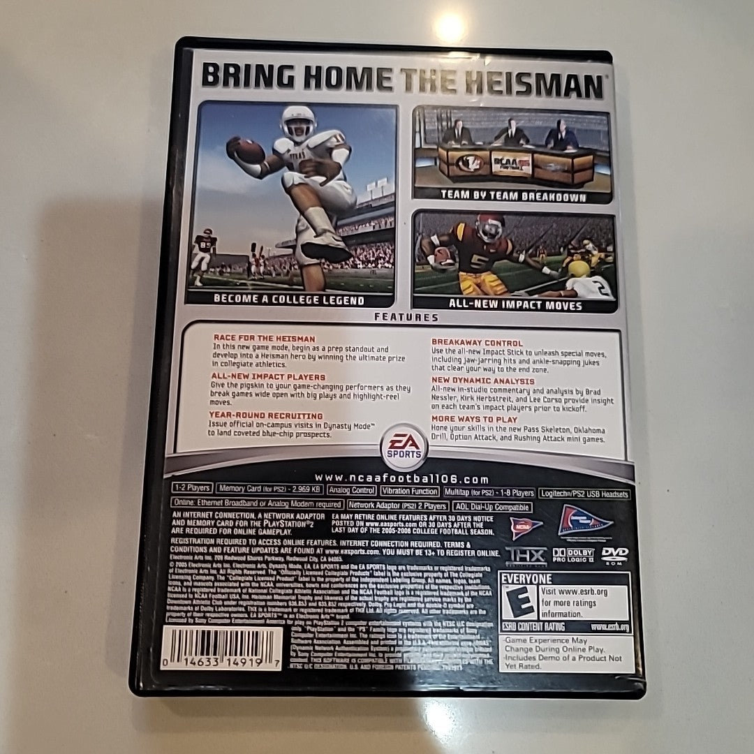 2006 NCAA 06 Football PS2 EA Sports Sony PlayStation 2 Football Game