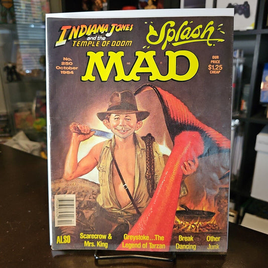 Vintage Mad Magazine #250 Oct 1994,Indiana Jones and the Temple of Doom VG