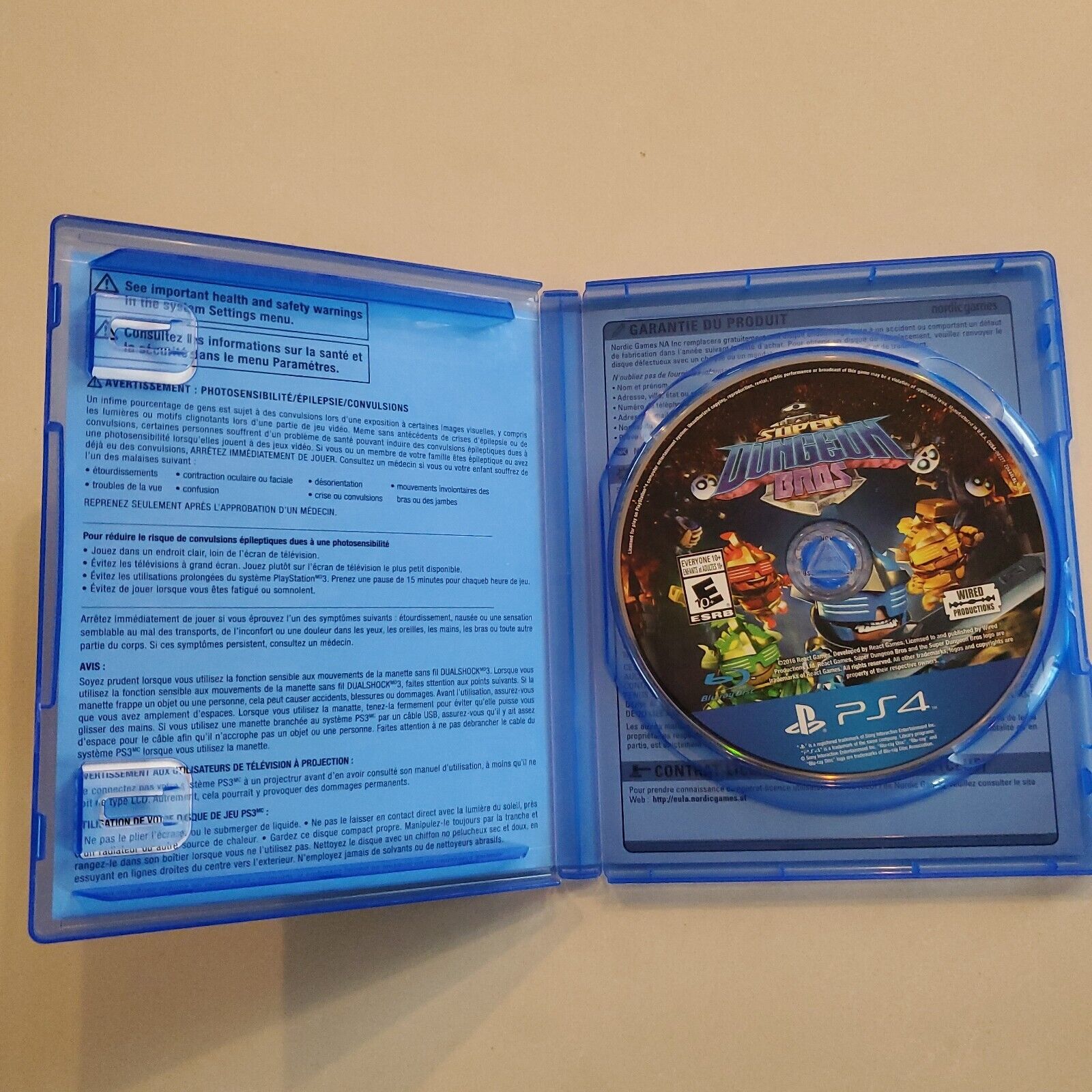 Super Dungeon Bros. Sony PlayStation 4 PS4 NO Manual Tested CLEAN