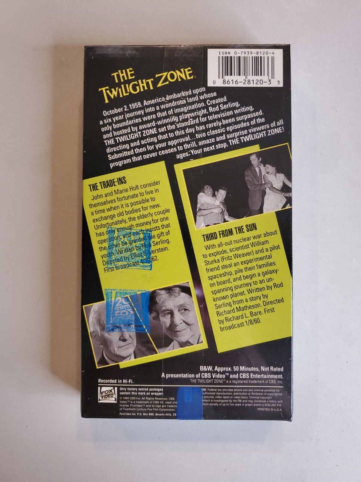 The Twilight Zone Original TV Show 2 Episodes Vol. 19 VHS Video RARE Sealed New