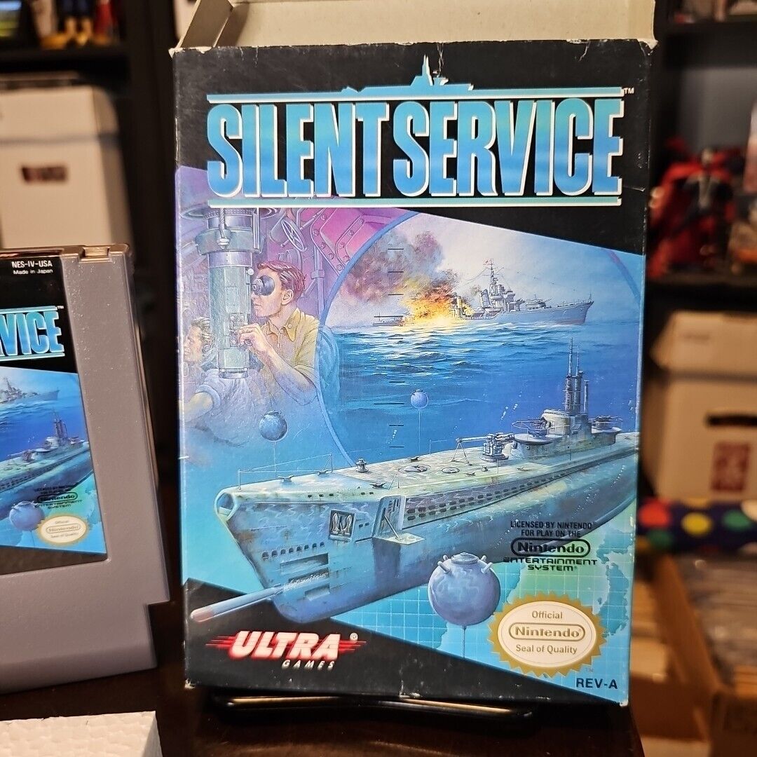 Silent Service (Nintendo NES, 1989) Complete CIB NICE! 