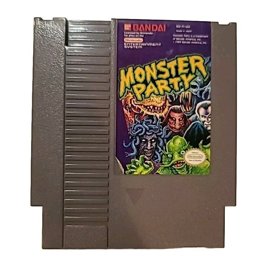 Monster Party Nintendo Nes Cleaned & Tested Authentic