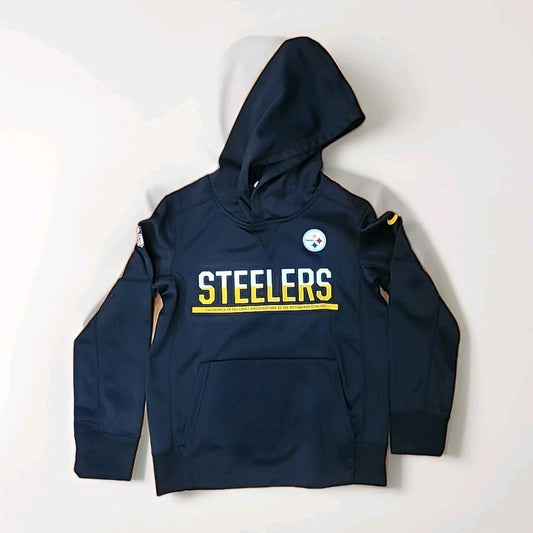 Nike Therma-Fit Pittsburgh Steelers Youth Small Black Pullover Hoodie