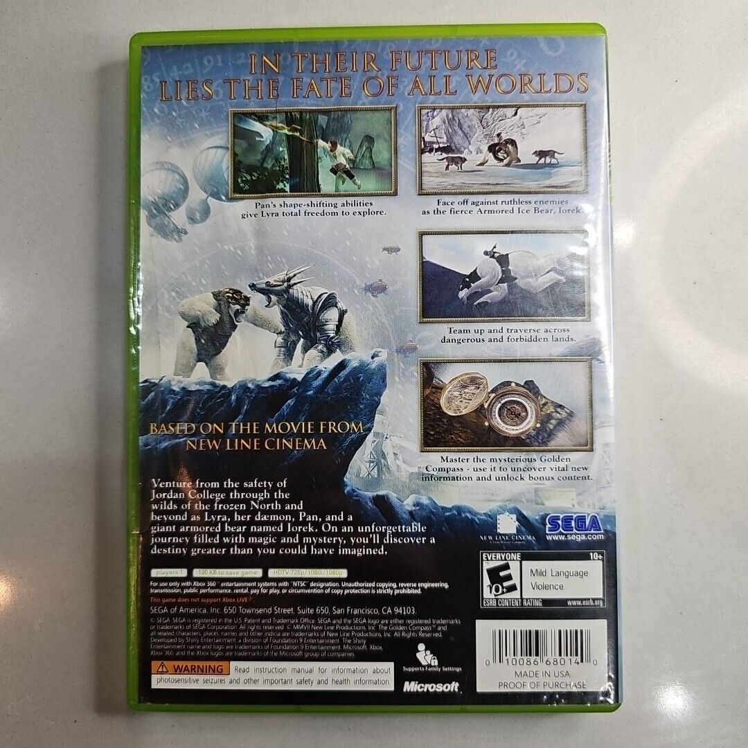 The Golden Compass (Microsoft Xbox 360, 2007) The Disc is in Near Mint/Excellent