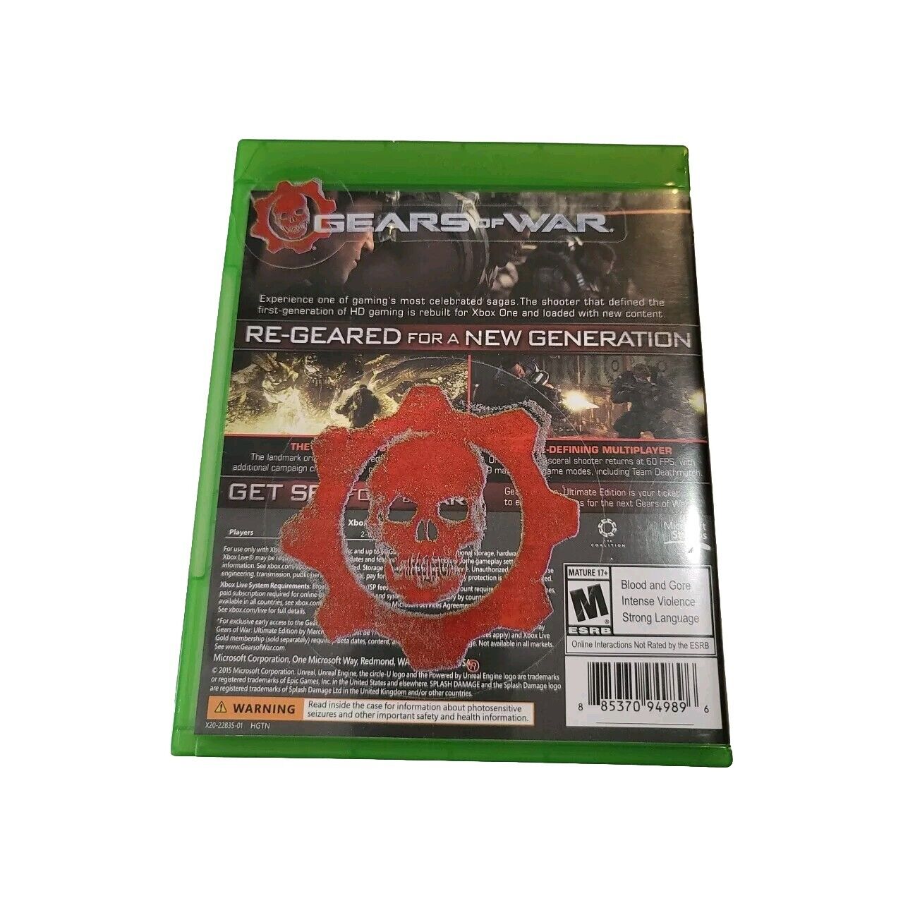 Gears of War: Ultimate Edition (Xbox One) Complete