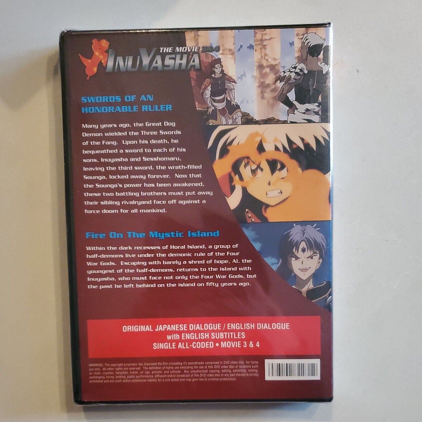 Inu Yasha: Movie 4 - Fire on the Mystic Island (DVD, 2004) Sealed Brand New