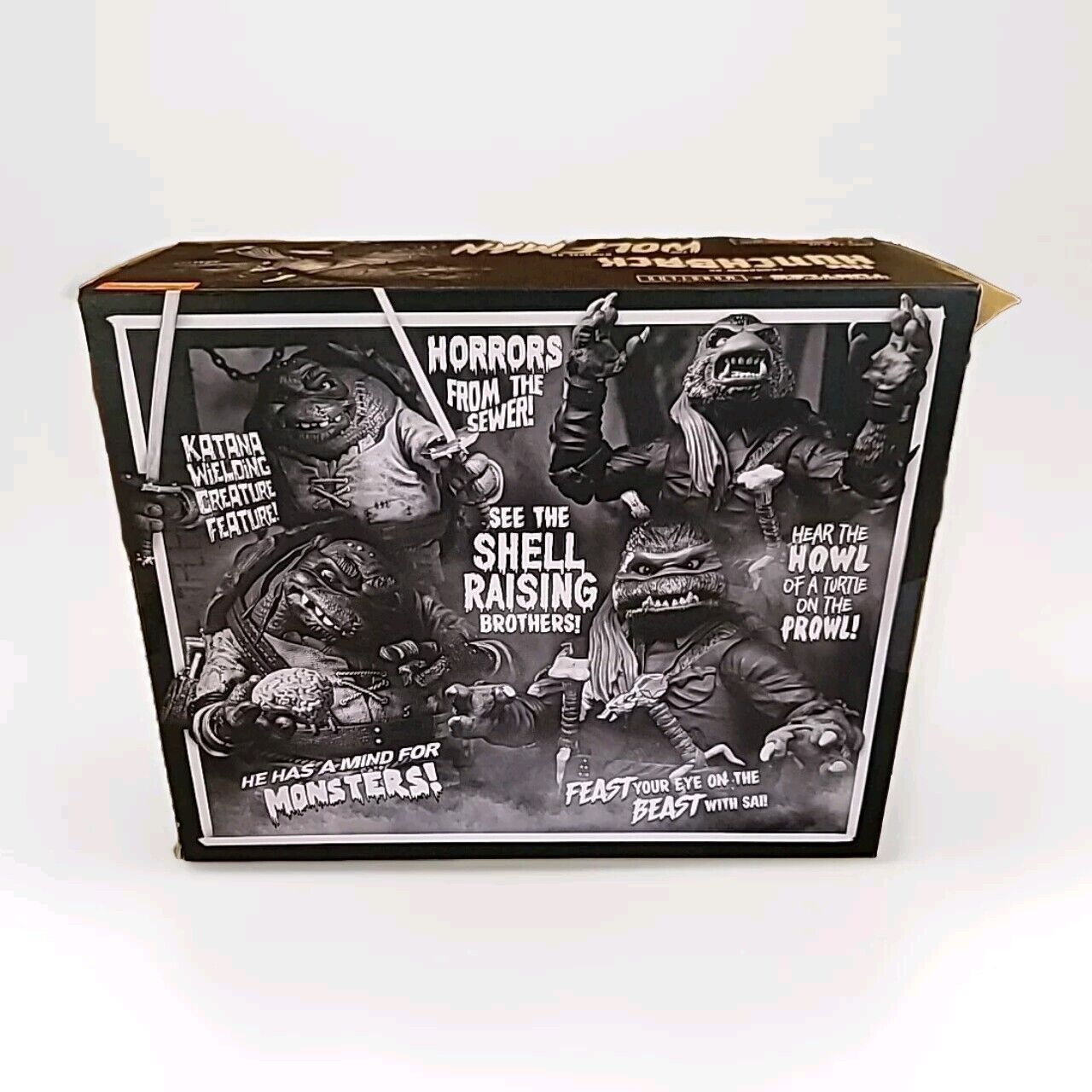 TMNT Halloween X Universal Monsters B&W Hunchback & Wolfman Action Figures NECA
