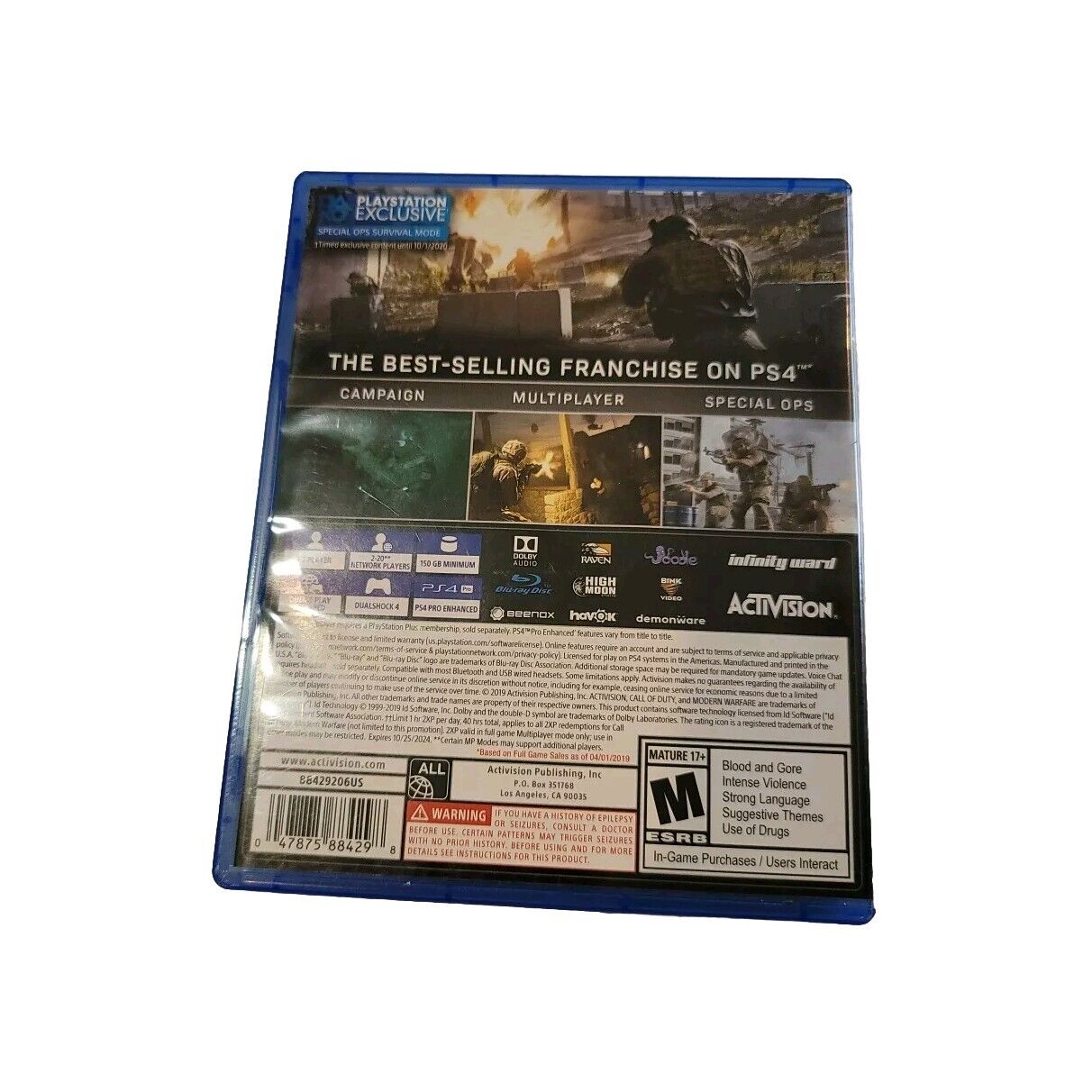 Call of Duty Modern Warfare (Sony PlayStation 4, 2019 PS4) CIB