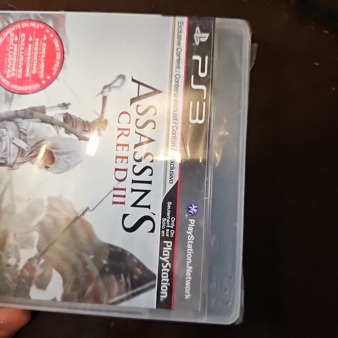 Assassins Creed III 3 Sony Playstation 3 PS3 NEW Factory Sealed Ubisoft