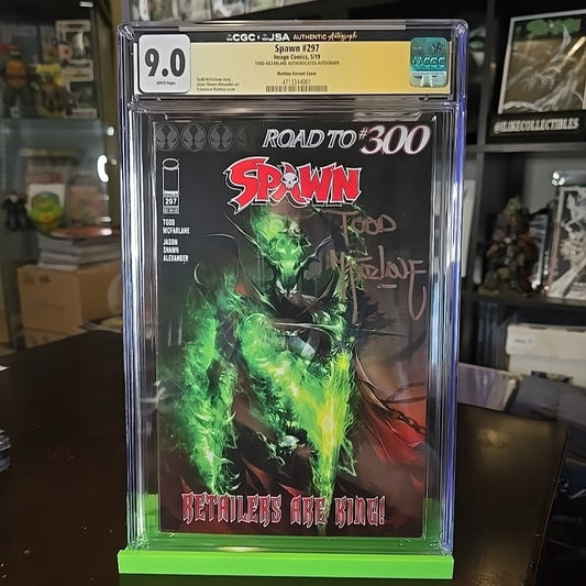SPAWN #297 (2019) - CGC GRADE 9.0 - IMAGE One Per STORE SIGNED TODD MCFARLANE 