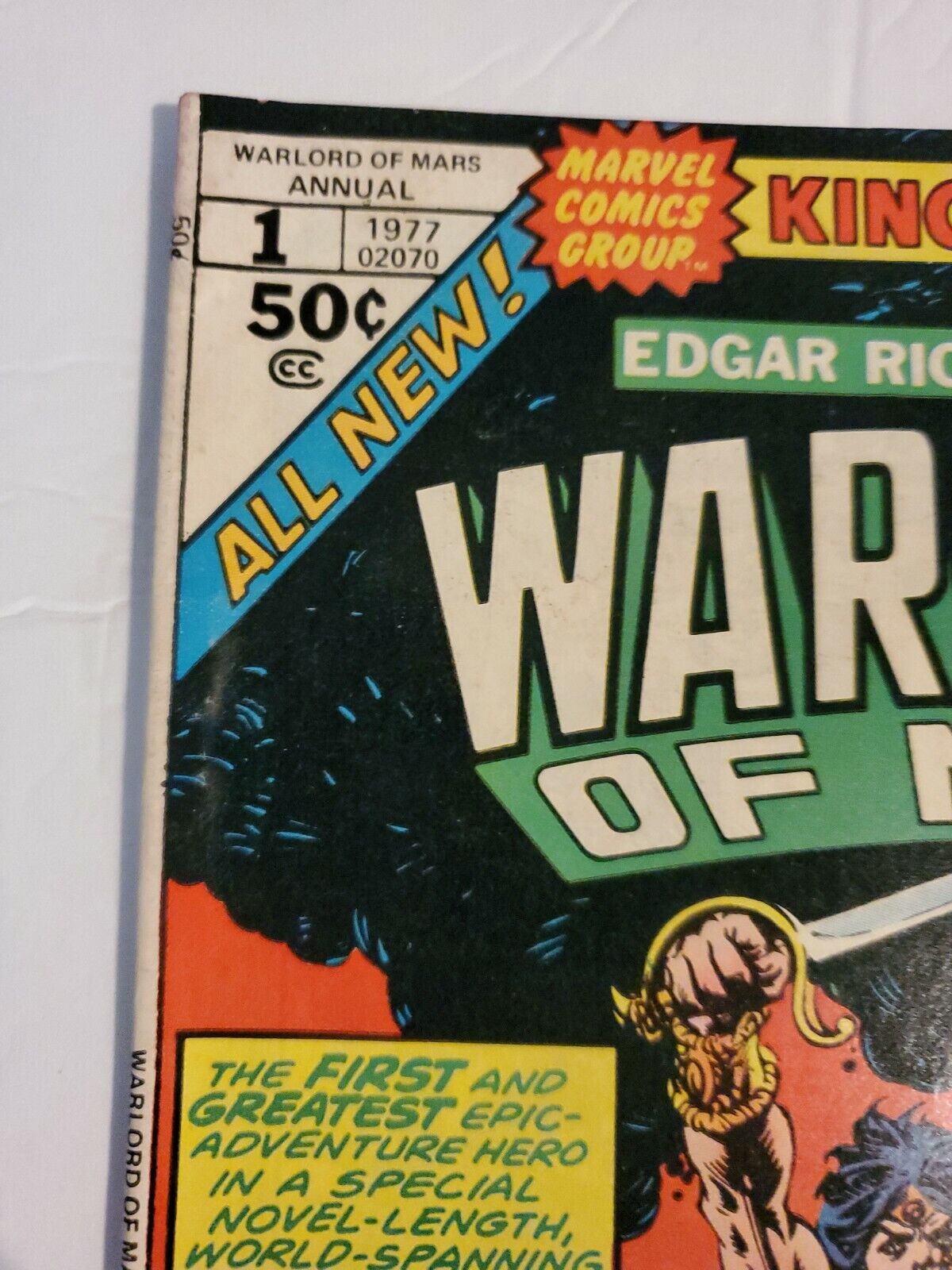 John Carter Warlord of Mars King Size Annual 1 VF+ 8.5 Bronze Age 