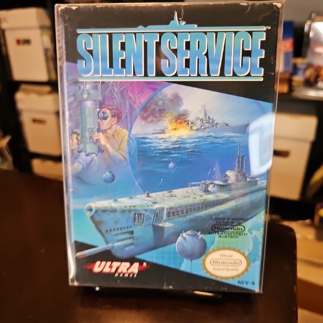 Silent Service (Nintendo NES, 1989) Complete CIB NICE! 