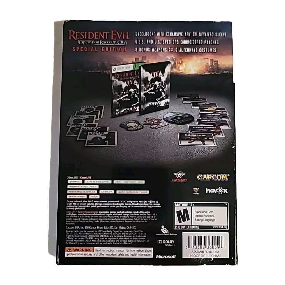 Resident Evil Operation Raccoon City Special Edition Xbox 360 CIB w/ Patches