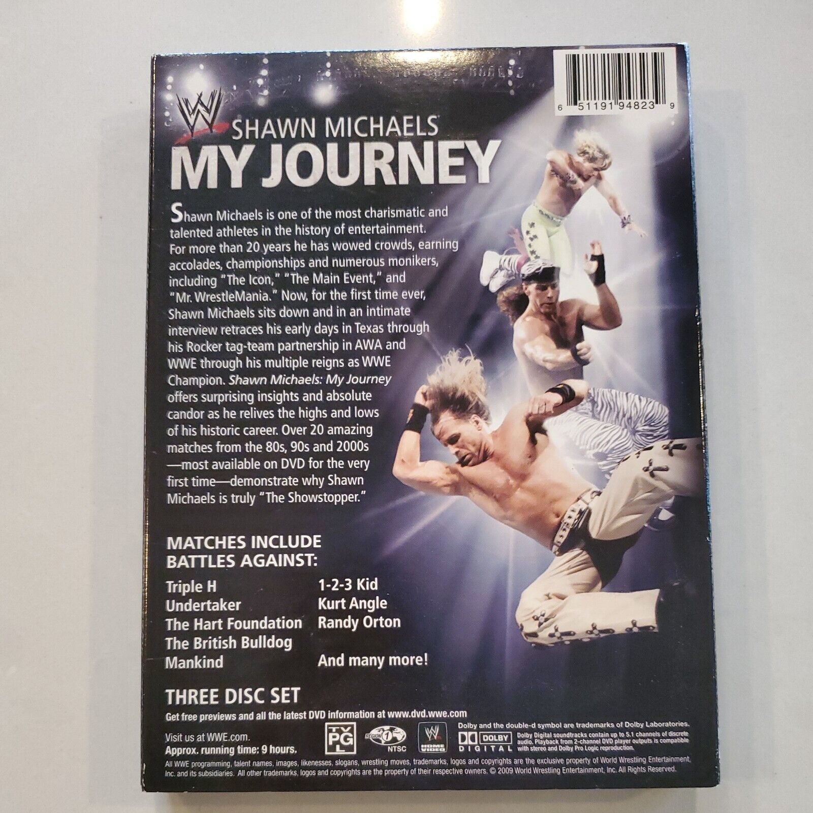 WWE: Shawn Michaels - My Journey DVD, 2010 3-Disc Set The Heartbreak Kid WWF SB4