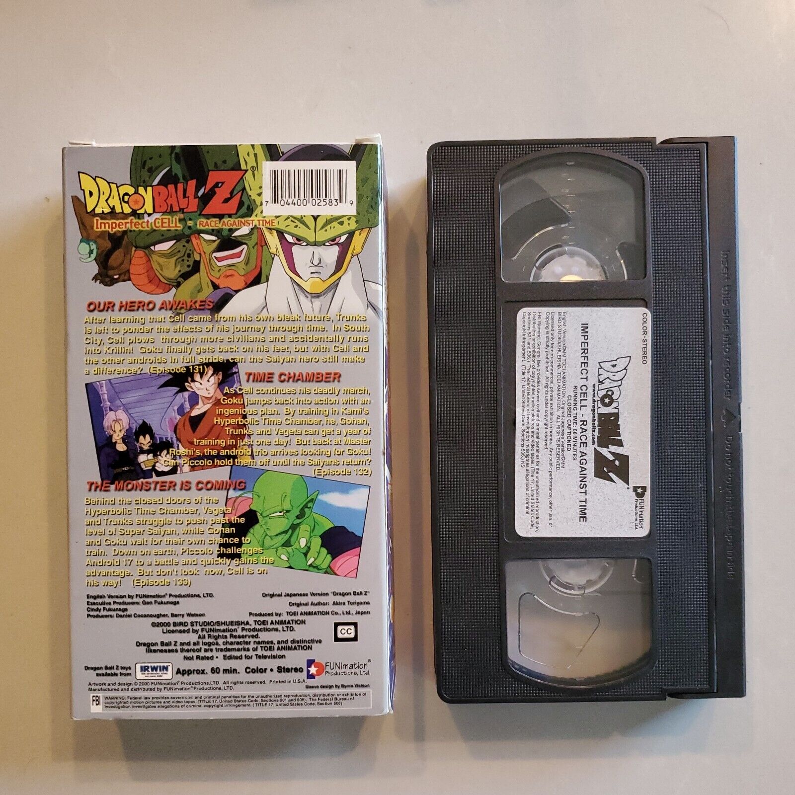 Dragon Ball Z - Imperfect Cell: Race Against Time (VHS, 2000, Edited)