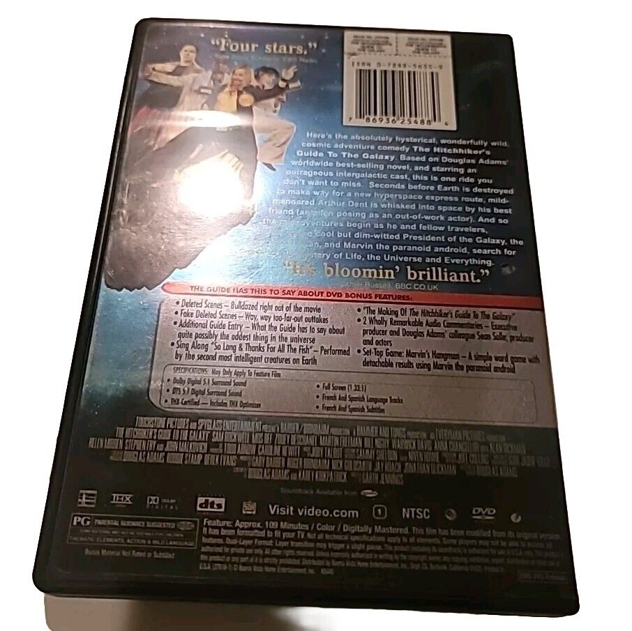 The Hitchhiker's Guide to the Galaxy (DVD, 2005) Full Screen