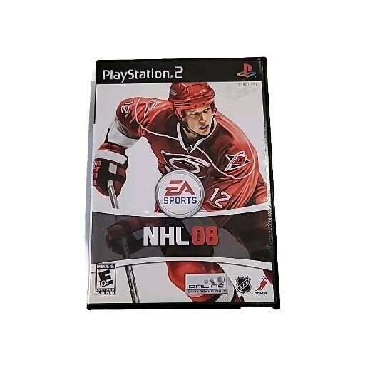 Playstation 2 (PS2) - NHL 08 - Black Label - CIB Complete and Tested - 2007