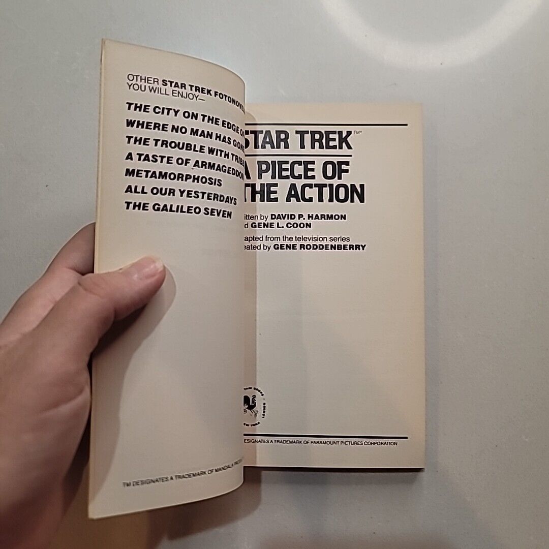 Star Trek Fotonovel #8: A Piece Of The Action; Paperback, 1978