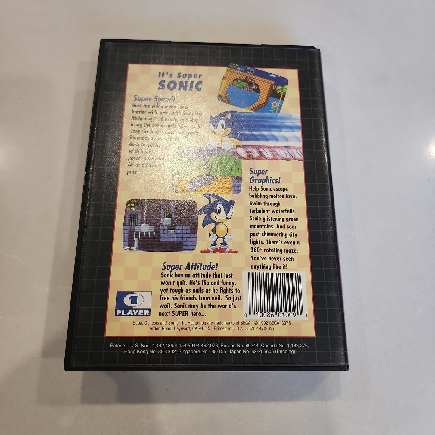 SEGA Sonic the Hedgehog Sega Genesis, Manual Included, CIB, Complete