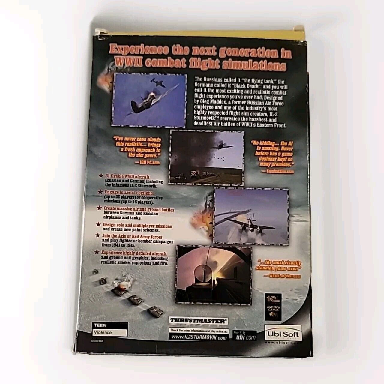 IL2 Sturmovik WWII Combat Simulator PC CD complete open box