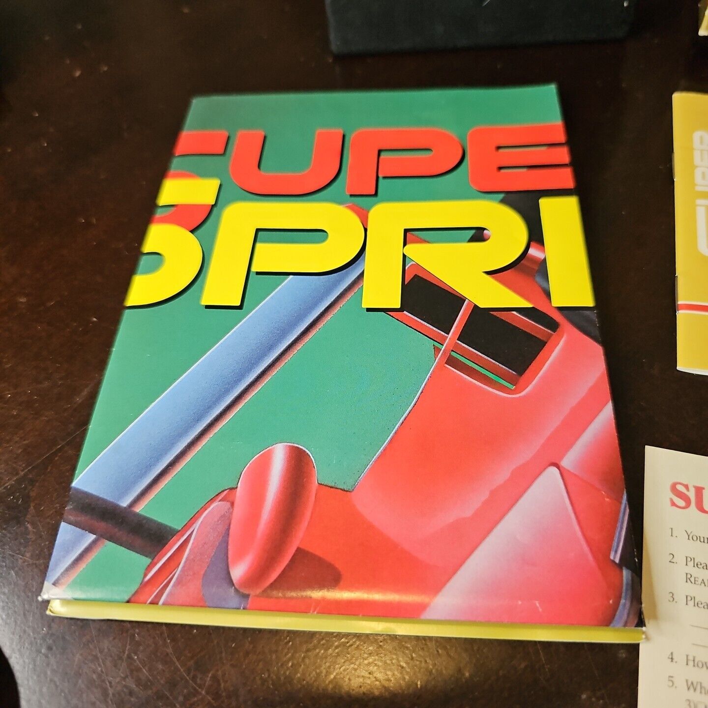 Super Sprint (NES Game, 1989) Tengen: Box, Manual, Registration Poster