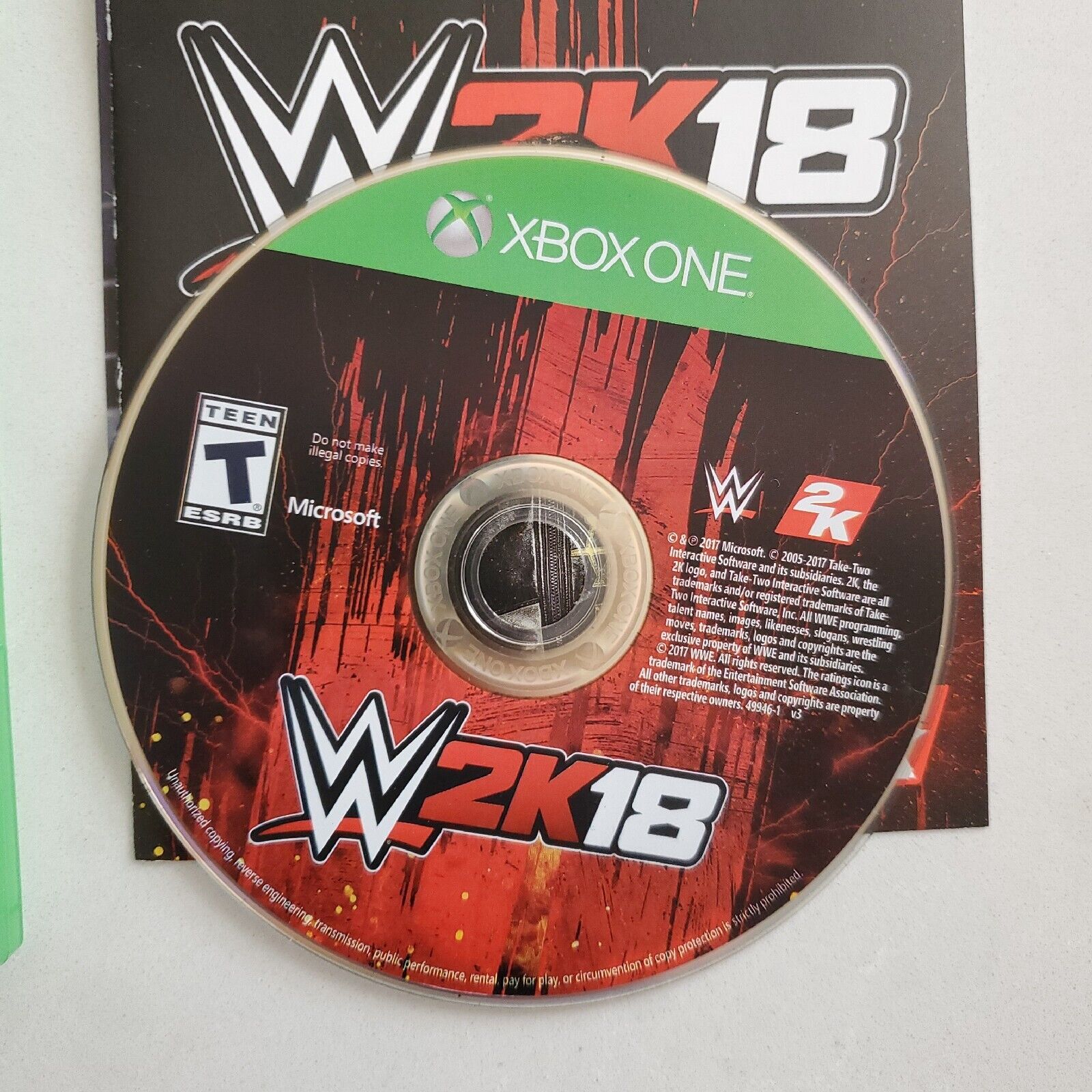 WWE 2K18 - Xbox One CIB TESTED