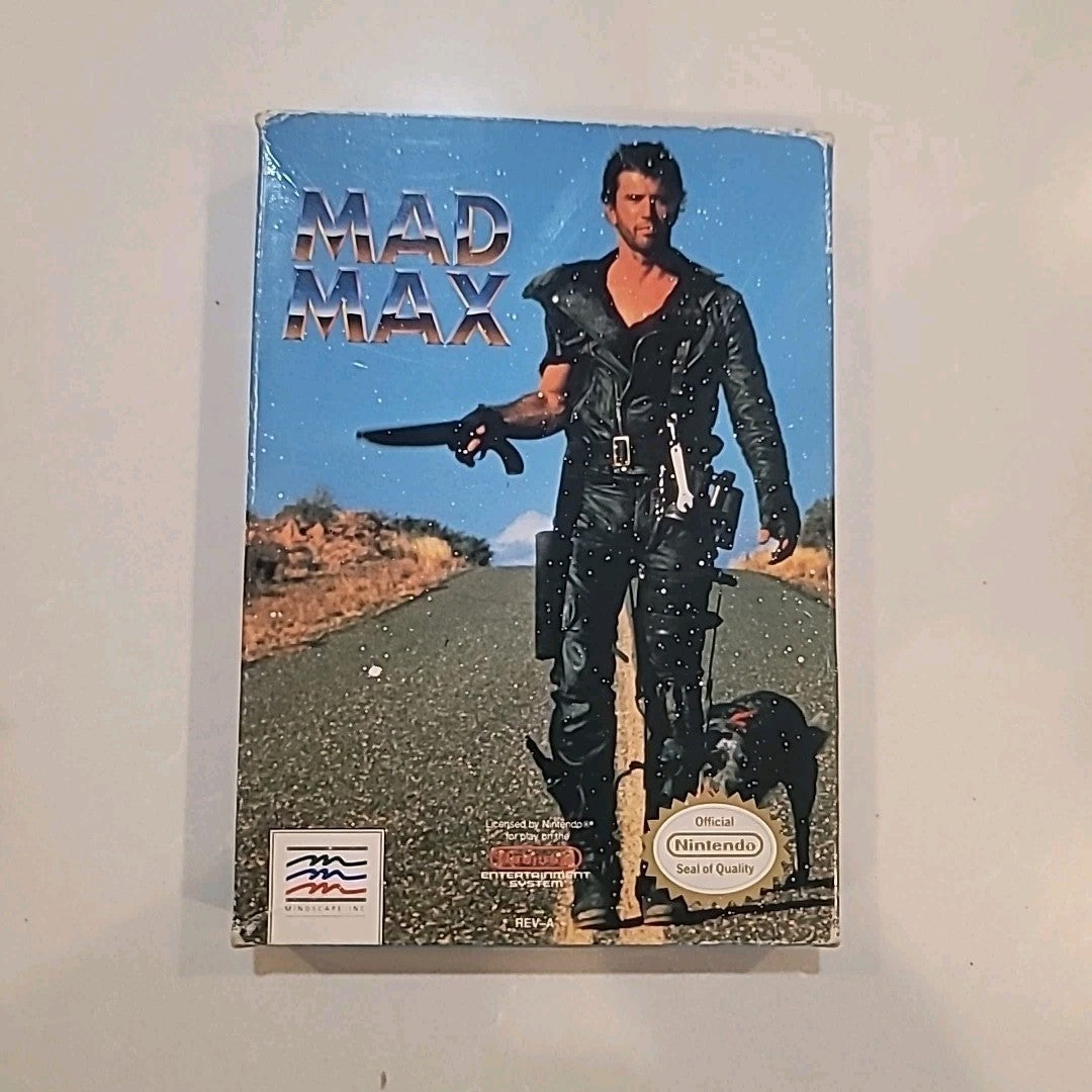 Mad Max Nintendo NES Complete Game with Box and Manual Plastic Sleeve