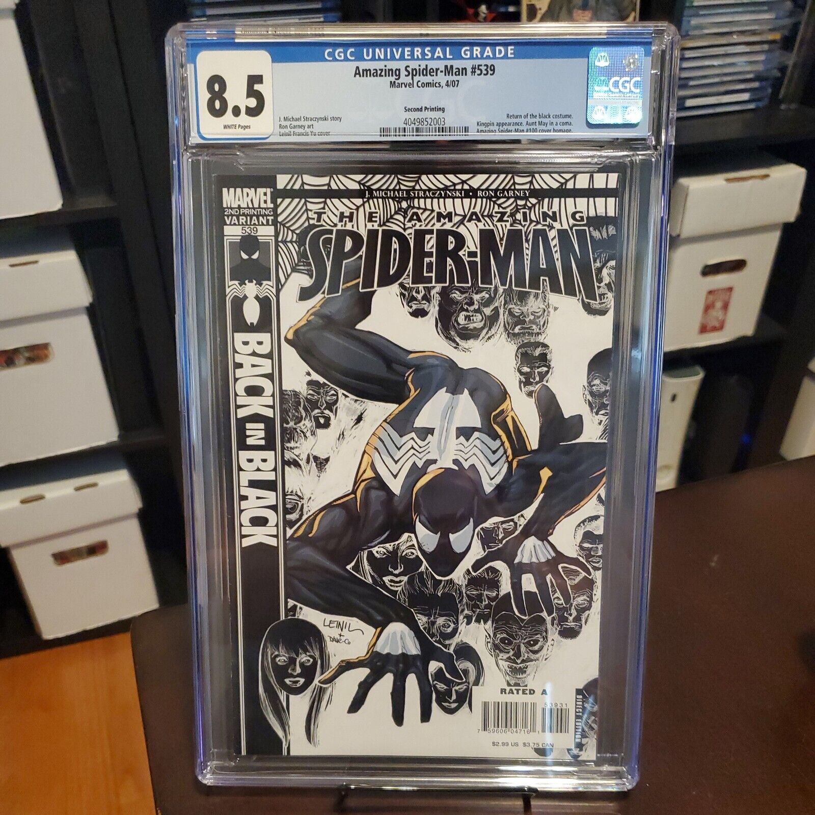 Amazing Spider-Man #539 2nd Print Variant Marvel 2007 Back in Black CGC 8.5