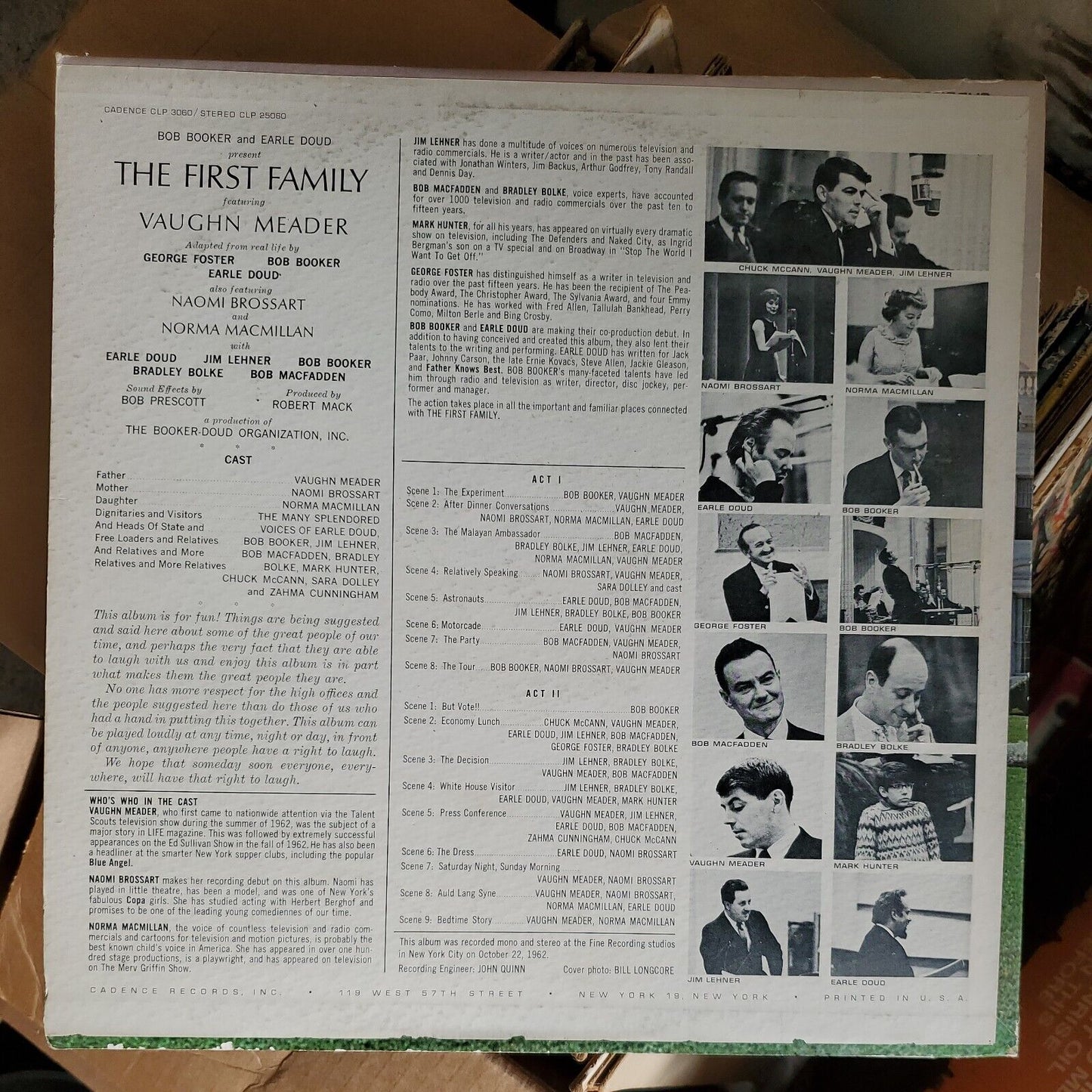 THE FIRST FAMILY LP Vinyl Record, Cadence Records, Feat. Vaughn Meader AG1