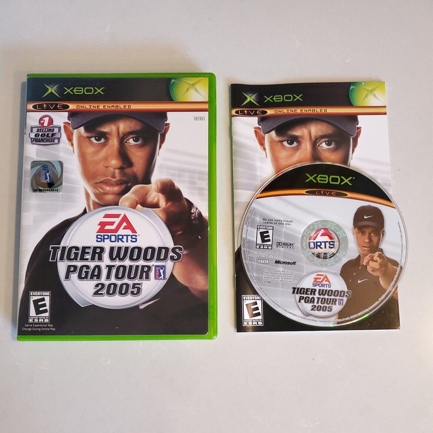 Tiger Woods PGA Tour 2005 (Microsoft Xbox, 2004) Complete CIB SB2