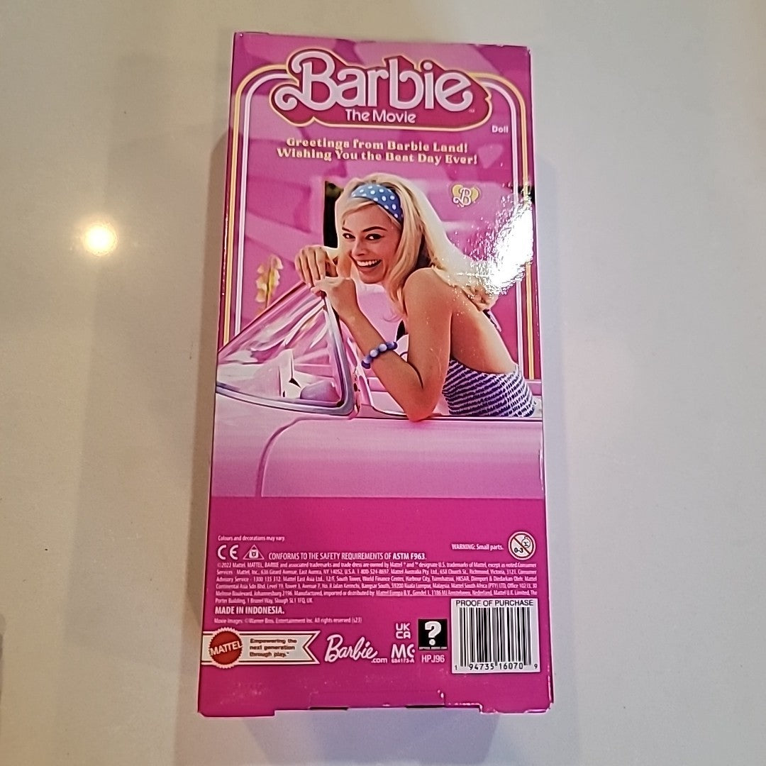 BARBIE The Movie PINK GINGHAM DRESS Margot Robbie Collectible Doll  NEW