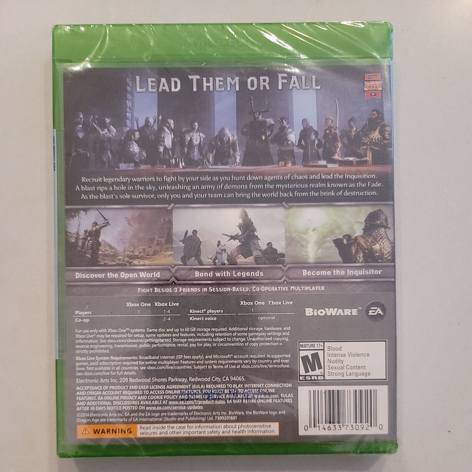 Dragon Age Inquisition Microsoft Xbox One  2014  Brand New Factory Sealed SB12