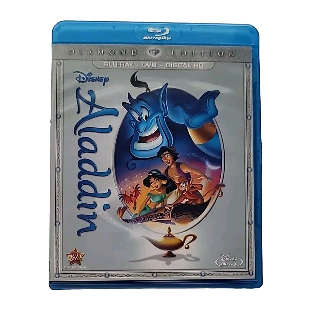 Aladdin (Blu-ray/DVD, 2-Disc Set, Diamond Edition) No Longer in Circulation Rare