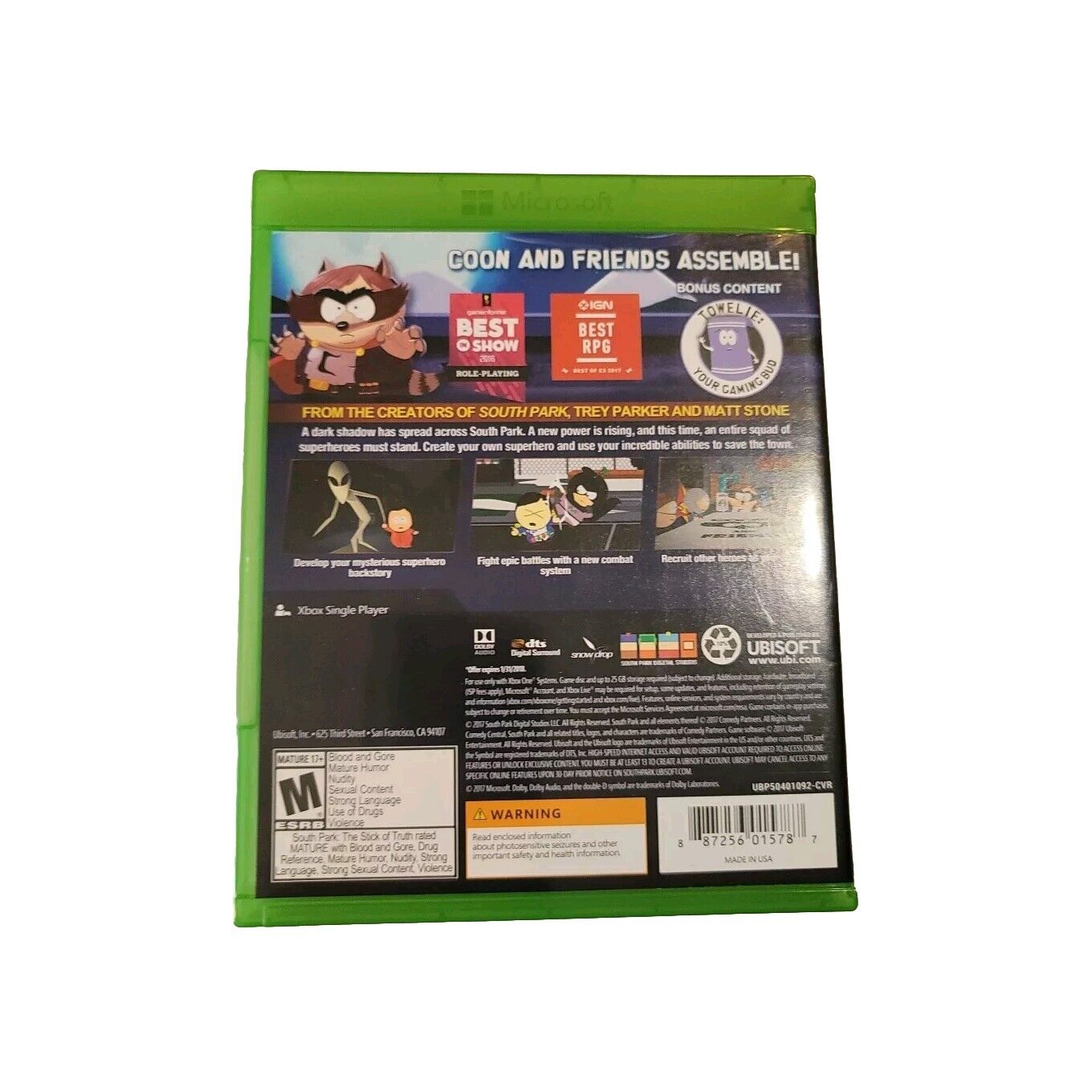 South Park: The Fractured but Whole (Microsoft Xbox One, 2017) CIB