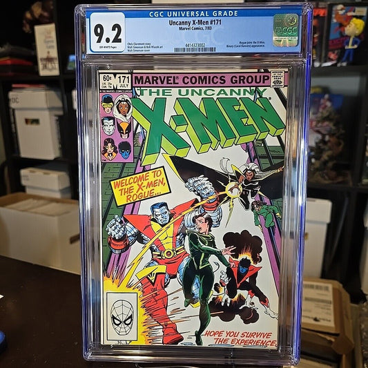 X-Men #171, CGC 9.2, OW Rogue Joins the X-Men Marvel 1983