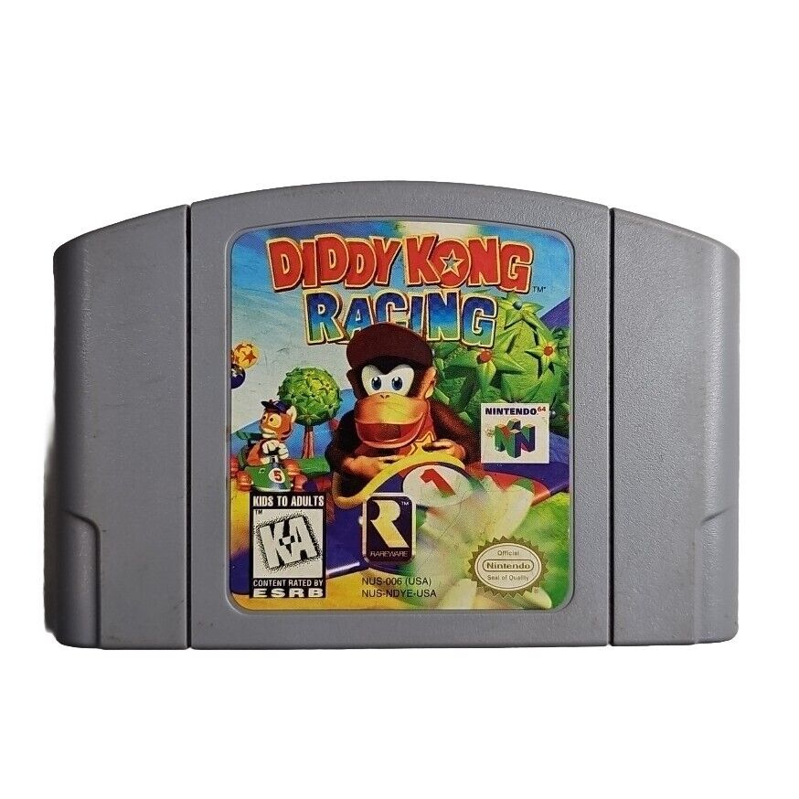 Diddy Kong Racing (Nintendo 64, 1997) Cleaned / Tested / Authentic N64 W/ Manual