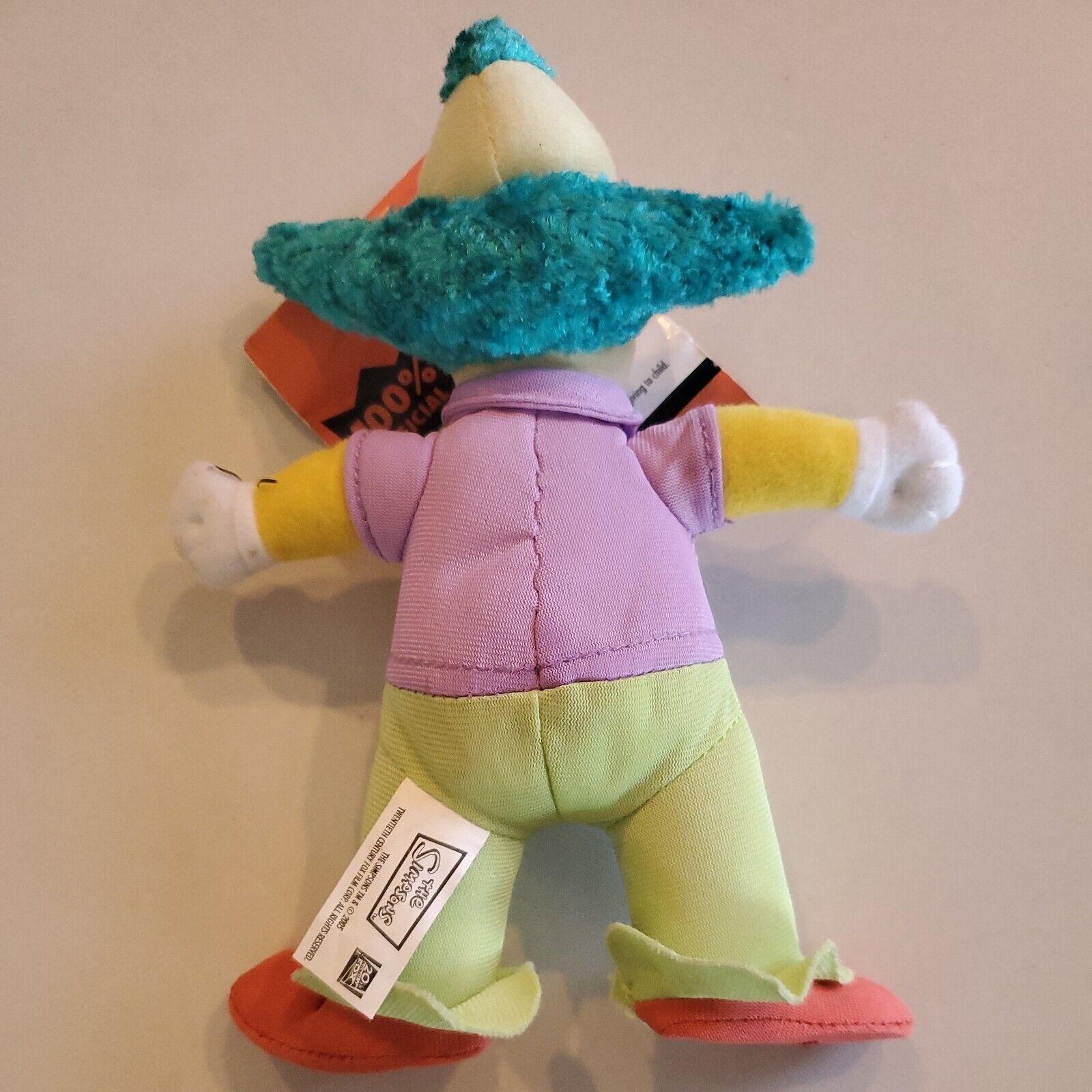 2005 The Simpsons Krusty The Clown Fox Toy  Plush Doll 