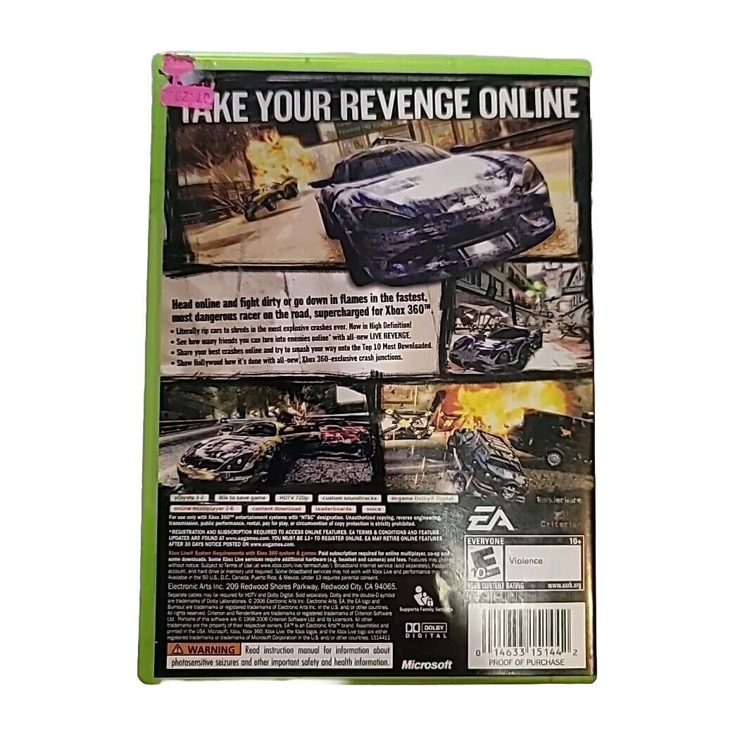 Burnout: Revenge (Microsoft Xbox 360, 2006) 