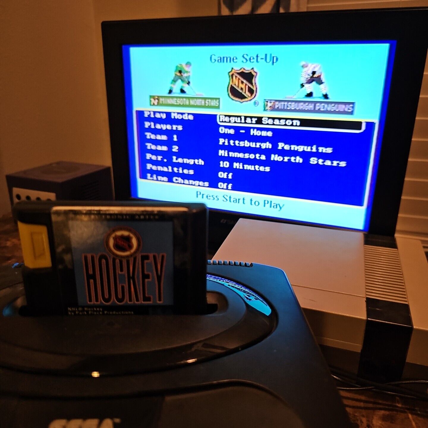 NHL Hockey (Sega Genesis, 1991) Tested Working