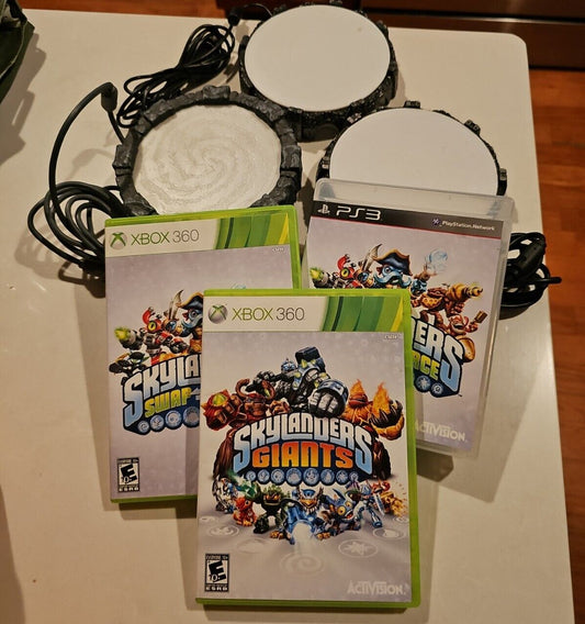 Skylanders SWAP FORCE Xbox 360 PS3  Game Disk w/ Case and Portal Bundle x3!