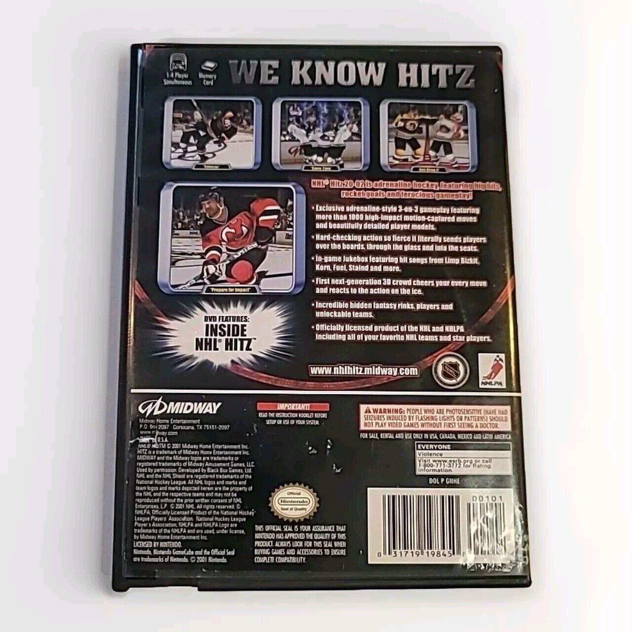 NHL Hitz 2002 (Nintendo GameCube, 2001) CIB Tested Works