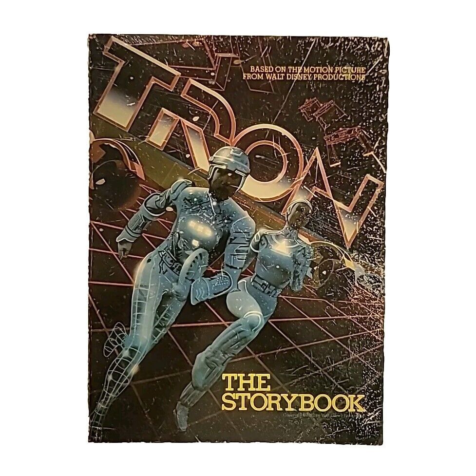 Tron Storybook Disney 1982 Jeff Bridges Animation Sci Fi