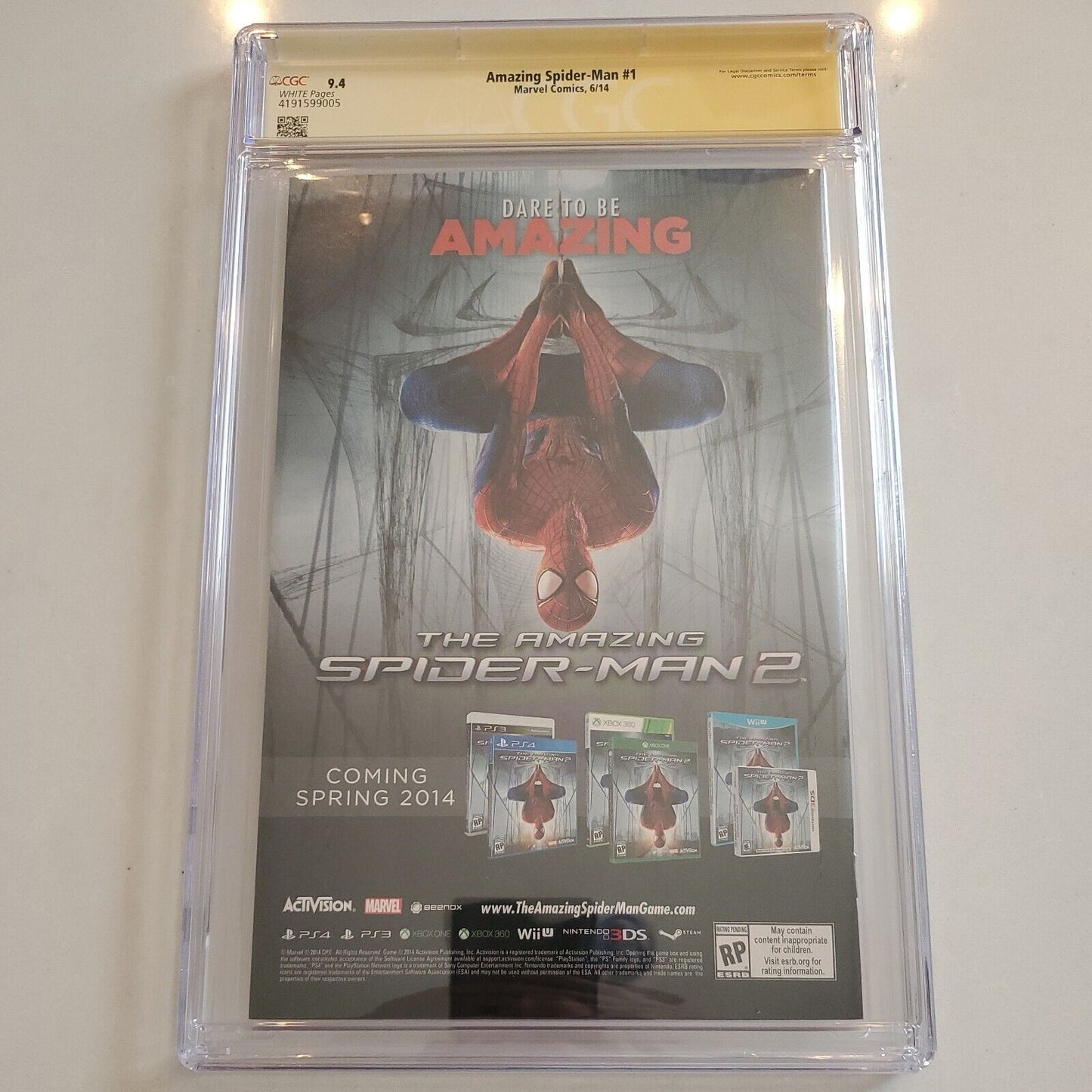 Amazing Spider-Man #1 CGC 9.4 SS 1st Cindy Moon SILK 2014 HUMBERTO RAMOS COVER