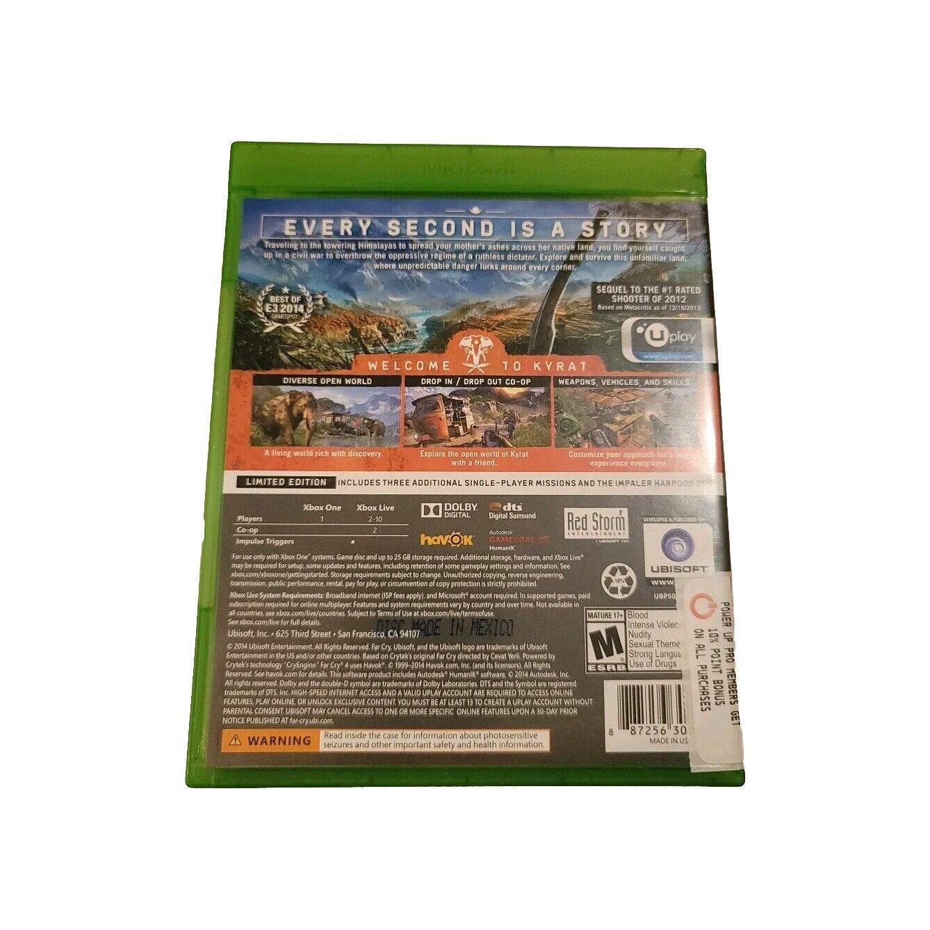 Far Cry 4 -- Limited Edition (Microsoft Xbox One, 2014)