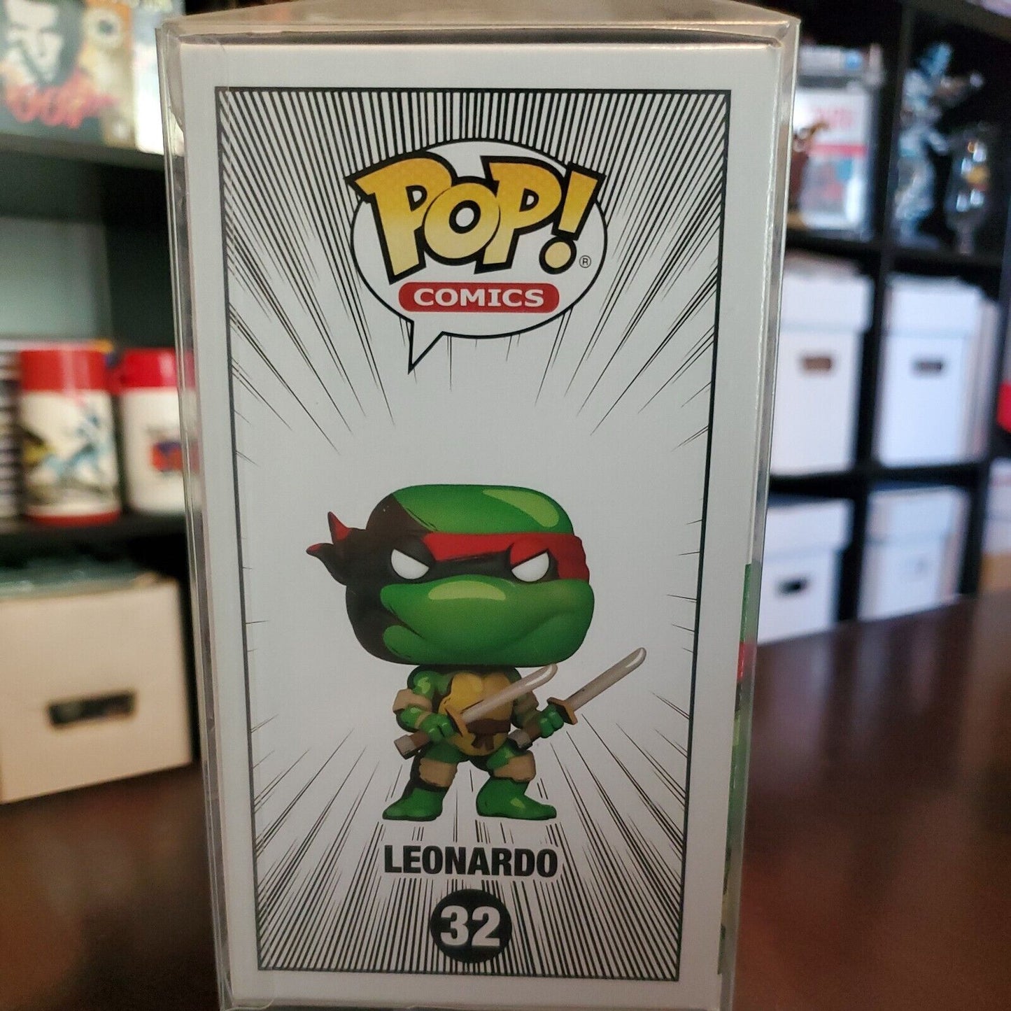 Funko Pop! Comics: TMNT - Leonardo #32 - Signed by Brian Tochi "Cowabunga Dude"