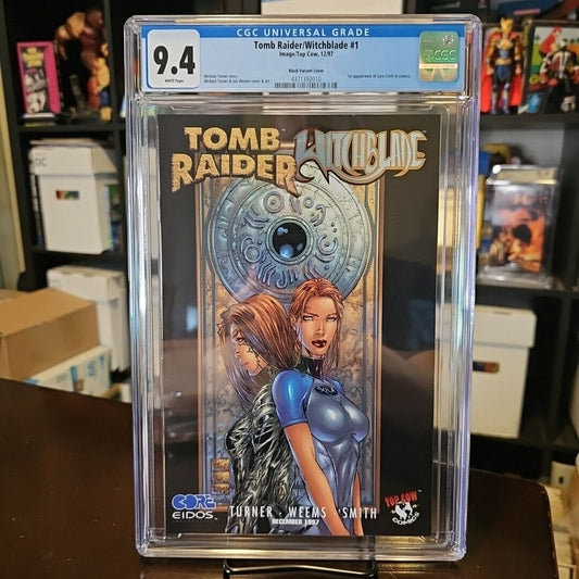 Tomb Raider/Witchblade #1 Black Variant CGC 9.4 1st LARA CROFT