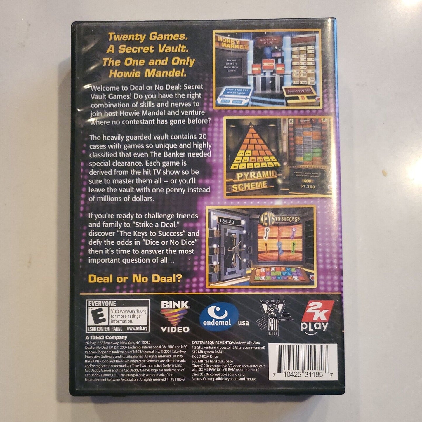 Deal or No Deal: Secret Vault Games, Used PC Video Game, XP/Vista, SB10